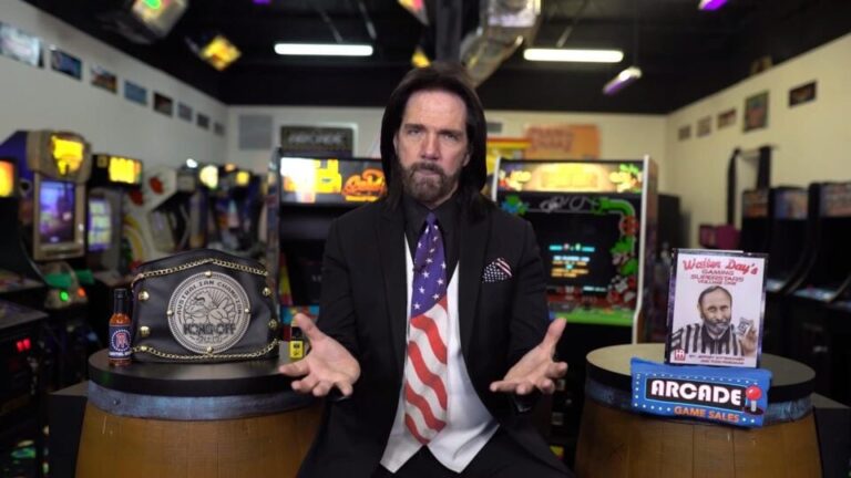 Billy Mitchell seated in an arcade, connected to coverage of the Karl Jobst defamation dispute